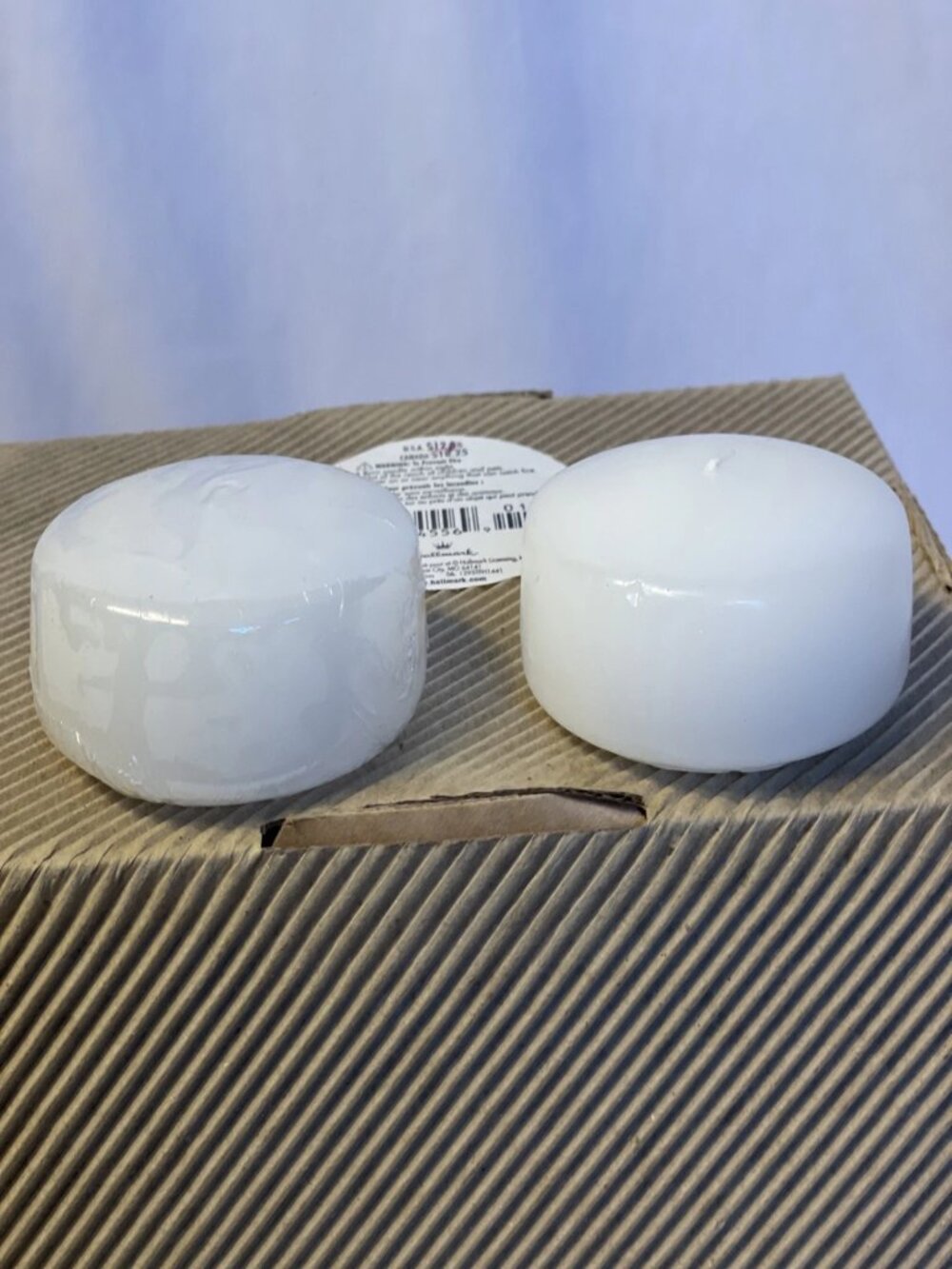 Hallmark Glass Votive Candle Holder Gift Set White Unscented Wax Candles 3pc - Picture 8 of 11